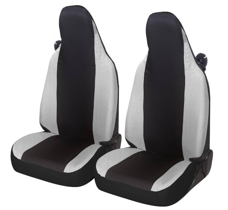Auto Accessori Lupex Autositzbezüge kompatibel mit Smart fortwo 450 451 und 453 1 2 3 Serie Stoff Polyester (Schwarz-Hellgrau) von Auto Accessori Lupex