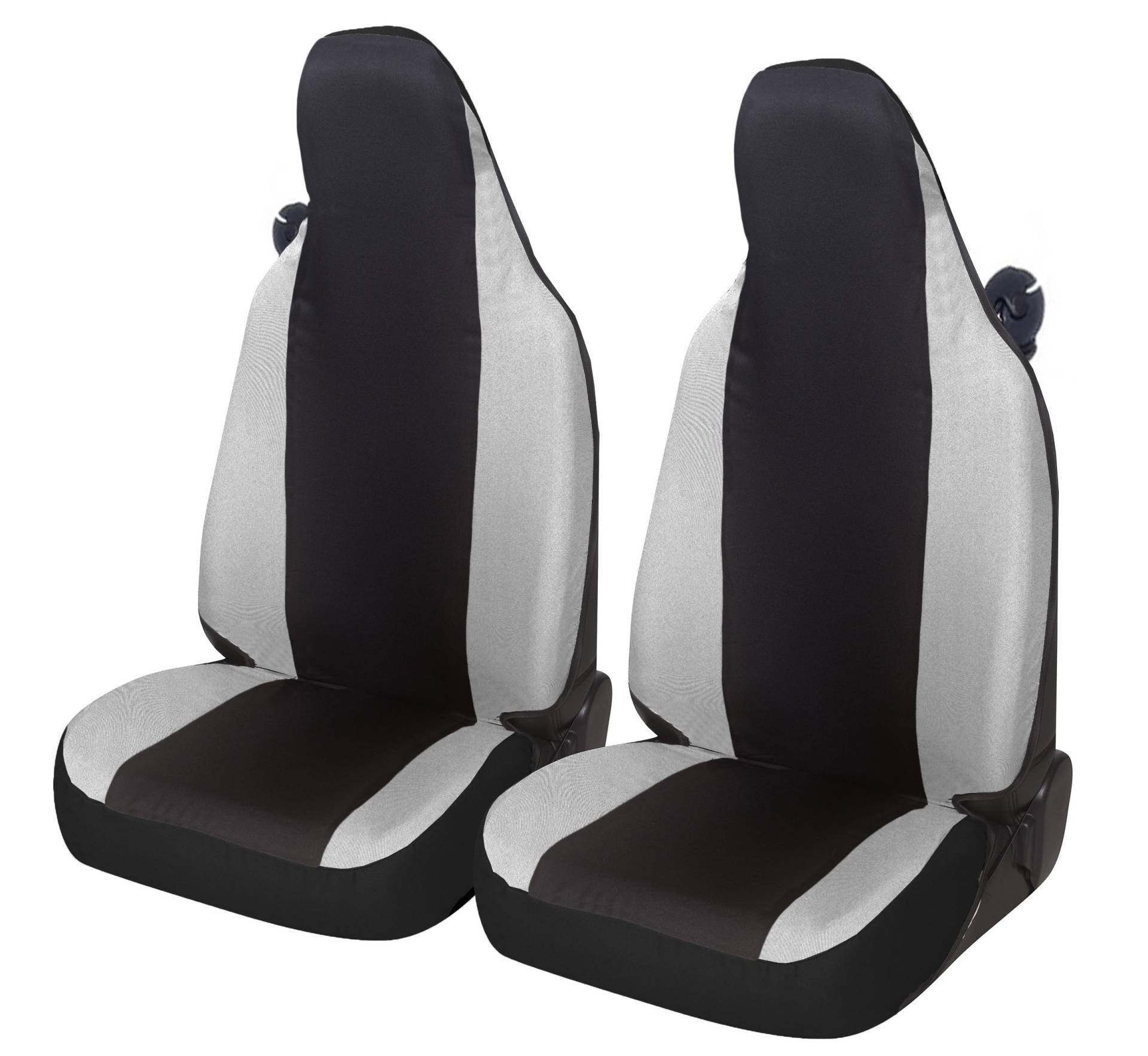 Auto Accessori Lupex Autositzbezüge kompatibel mit Smart fortwo 450 451 und 453 1 2 3 Serie Stoff Polyester (Schwarz-Hellgrau) von Auto Accessori Lupex
