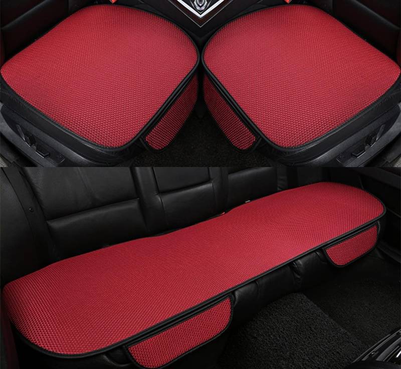 Auto Accessori Lupex Autositzbezug 3 Stück Universal Auto | Sitzschutz 2 vorne und 1 hinten | Protector Comfort Automotive Innenkissen (Silk Ice Rot) von Auto Accessori Lupex