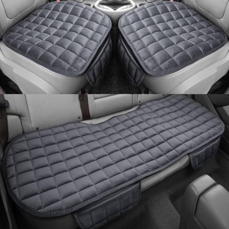 Auto Accessori Lupex Autositzbezug 3 Stück Universal Auto | Sitzschutz 2 vorne und 1 hinten | Protector Comfort Automotive Innenkissen (grau) von Auto Accessori Lupex