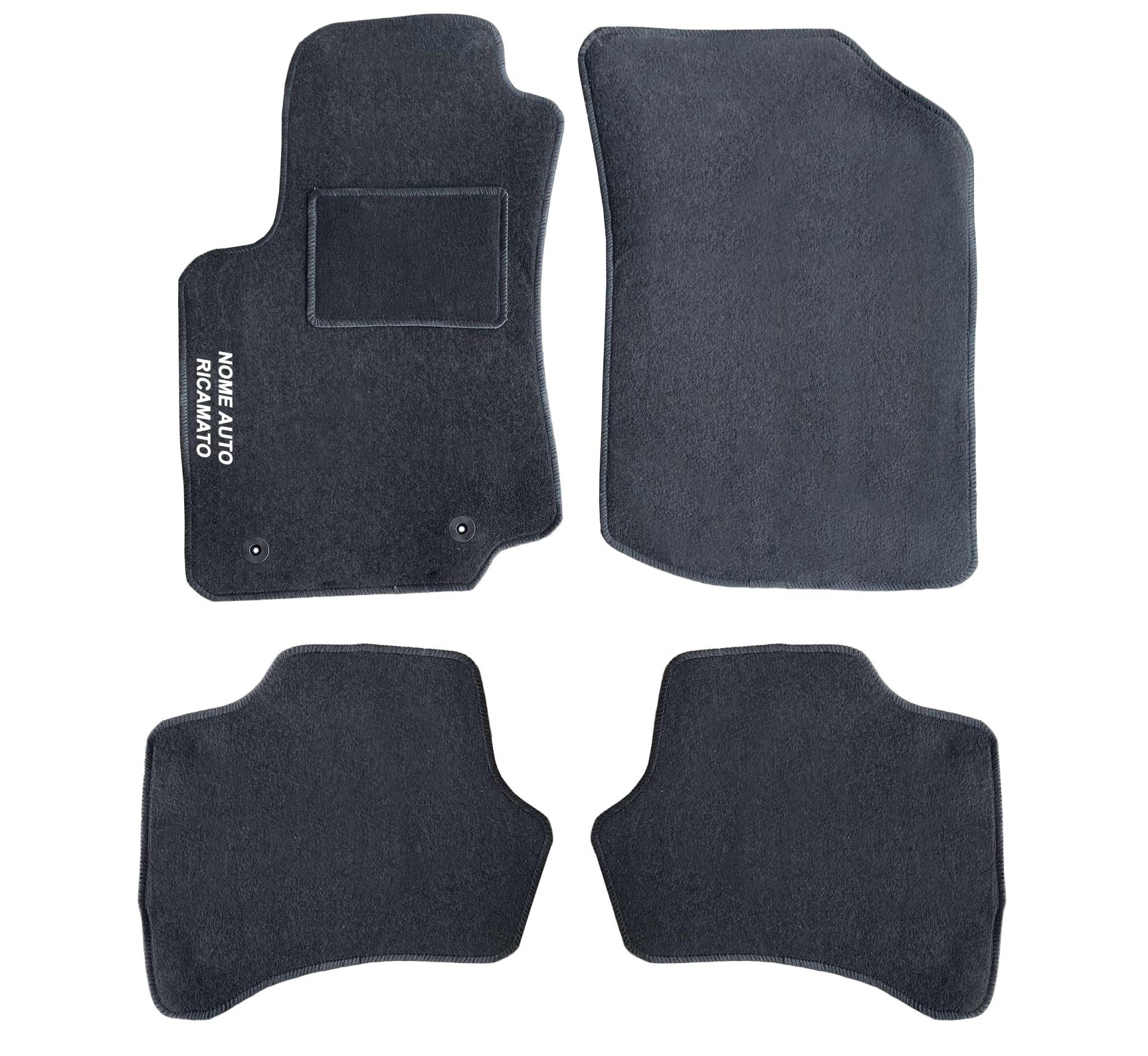 Auto Accessori Lupex Kompatible Auto-Fußmatten für 108, Geformte Teppiche, Aus schwarzem Teppich, Gesticktes Logo mit Absatzschoner und 2 Clips zur Befestigung, Zubehör Innenbereich Auto Accessori Lupex Kompatible Auto-Fußmatten für 108, Geformte Teppiche, Aus schwarzem Teppich, Gesticktes Logo mit Absatzschoner und 2 Clips zur Befestigung, Zubehör Innenbereich von Auto Accessori Lupex
