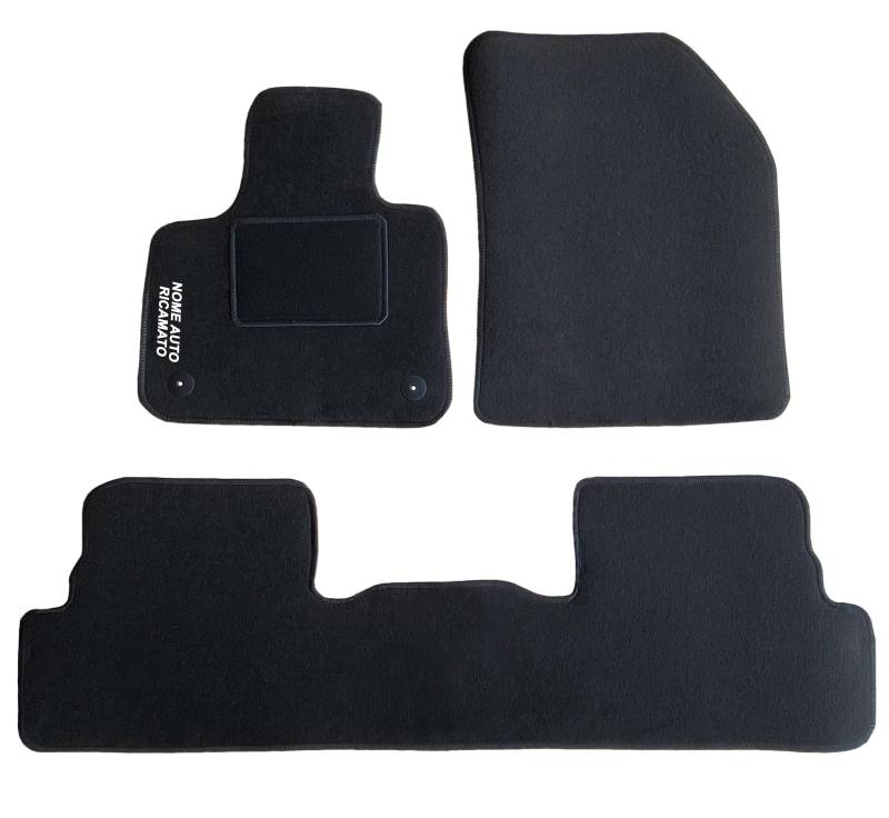 Auto Accessori Lupex | 4-teiliges Auto Fußmatten Set kompatibel mit 3008 (2009-2016) | Maßgeschneiderte Teppichmatten mit 2 Befestigungsclips | Fahrer-Seite mit Stickerei | vorne und hinten von Auto Accessori Lupex
