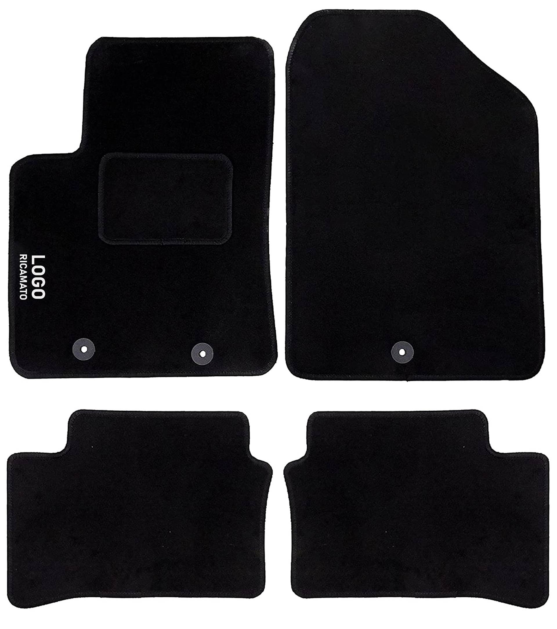 Auto Accessori Lupex Kompatible Auto-Fußmatten für i10 von 2014-2019, Geformte Teppiche, Aus schwarzem Teppich, Gesticktes Logo mit Absatzschoner und 3 Clips zur Befestigung, Zubehör Innenbereich Auto Accessori Lupex Kompatible Auto-Fußmatten für i10 von 2014-2019, Geformte Teppiche, Aus schwarzem Teppich, Gesticktes Logo mit Absatzschoner und 3 Clips zur Befestigung, Zubehör Innenbereich von Auto Accessori Lupex