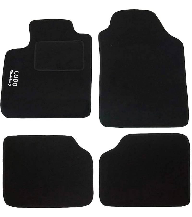 Auto Accessori Lupex Kompatible Fußmatten für Panda 169 und Dritte Serie 319 | Teppichmatten Set | vorne und hinten | personalisiertes gesticktes Logo von Auto Accessori Lupex