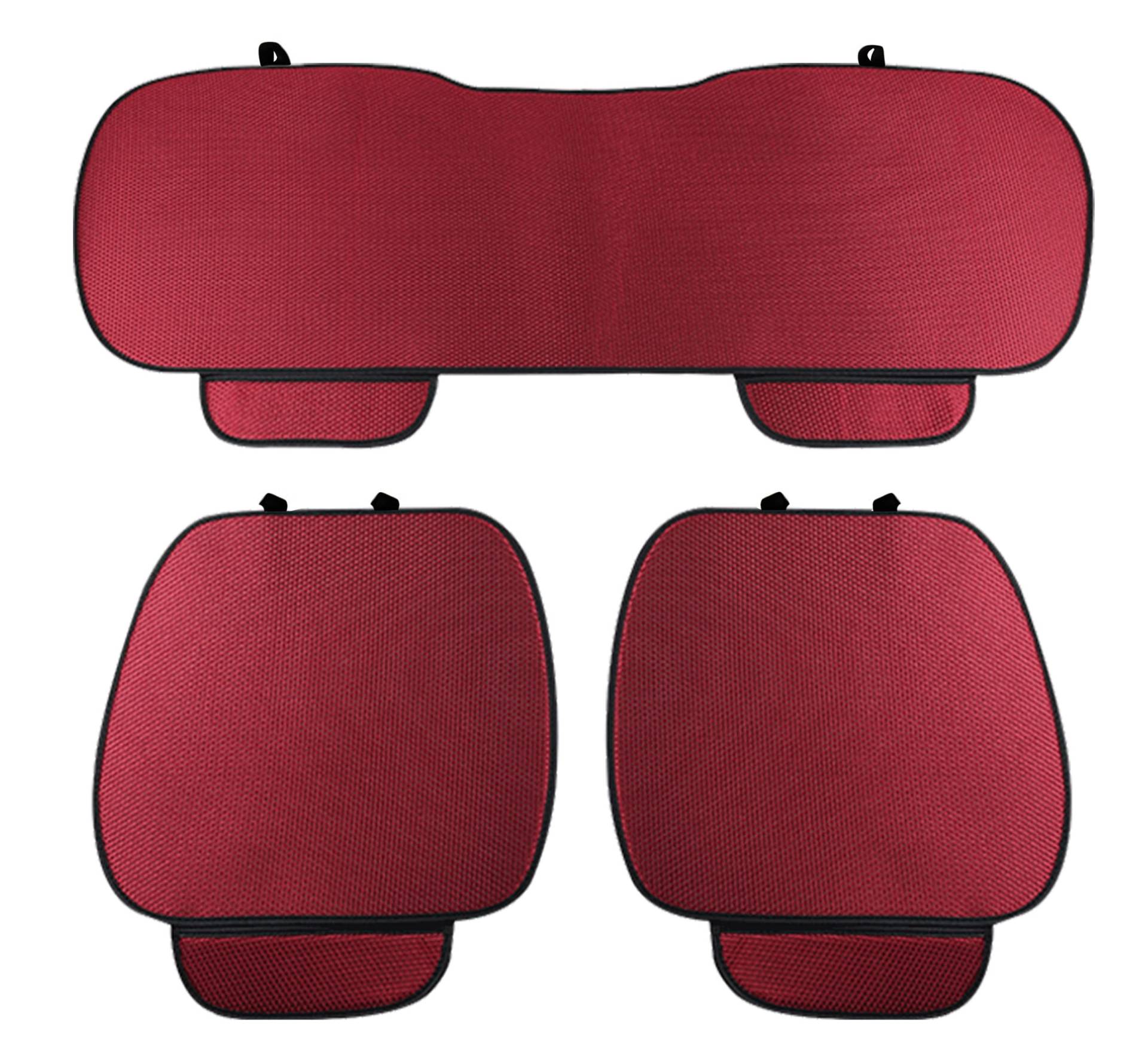 Auto Accessori Lupex - Sitzbezug 3 Stück Universal Auto Rot | Sitzschutz 2 vorne und 1 hinten | Protector Comfort Automotive Atmungsaktives Kissen für den Innenraum von Auto Accessori Lupex