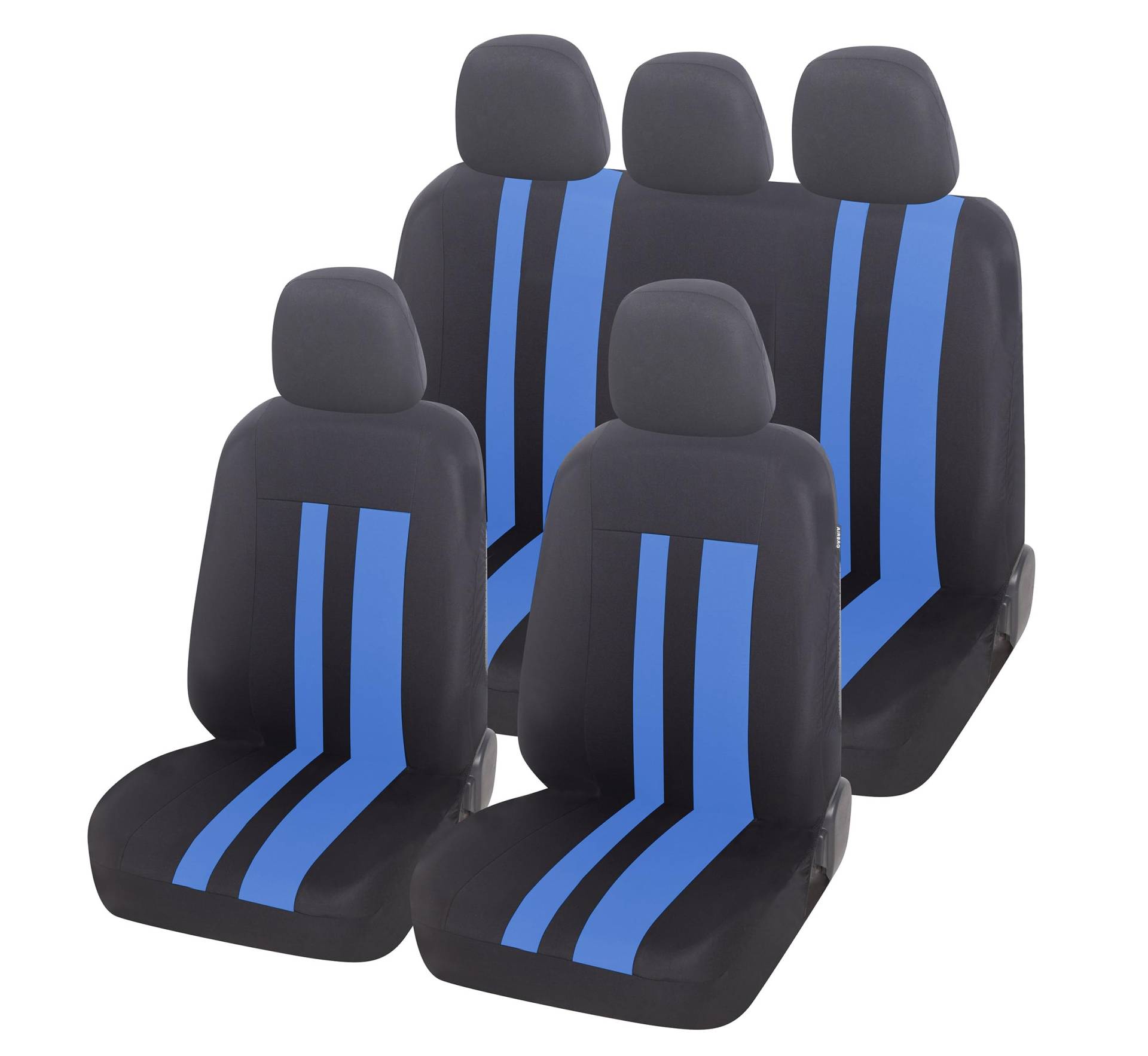 Auto Accessori Lupex - Universal-Autositzbezüge LS07 | Farbe Blau | Vorne & Hinten | Polyester | No Suv von Auto Accessori Lupex