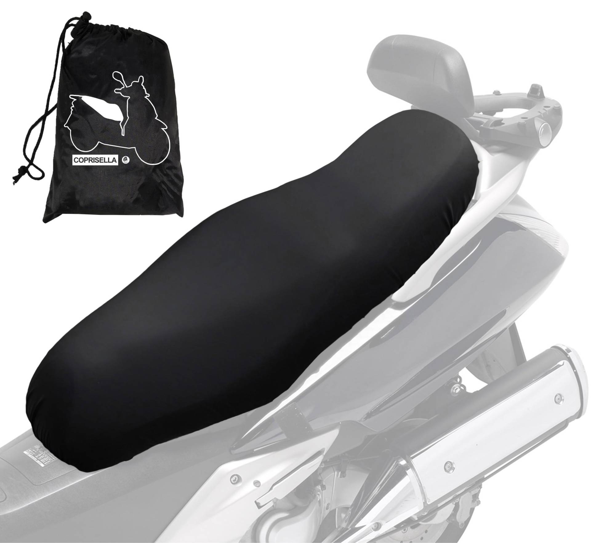 Auto Accessori Lupex - Universal-Sattelbezug, wasserdicht, Größe Maxi 115 x 50 cm, Material PU Kunstleder, anpassbare Sattelabdeckung für Roller und Motorrad, Farbe Schwarz, mit Tasche, auch Auto Accessori Lupex - Universal-Sattelbezug, wasserdicht, Größe Maxi 115 x 50 cm, Material PU Kunstleder, anpassbare Sattelabdeckung für Roller und Motorrad, Farbe Schwarz, mit Tasche, auch von Auto Accessori Lupex