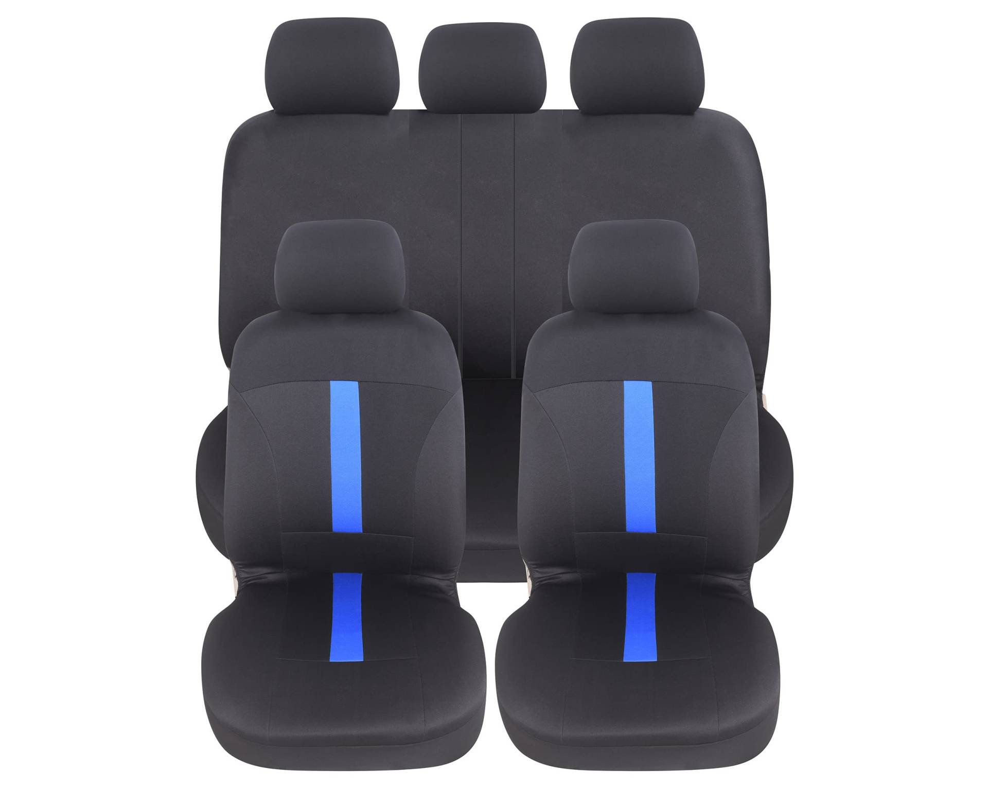 Auto Accessori Lupex Universelle Autositzbezüge, Polyestergewebe, Sitzschutzbezug-Set, anpassbarer Bezug, Keine SUV (Vorne und Hinten, C – Hellblau) von Auto Accessori Lupex