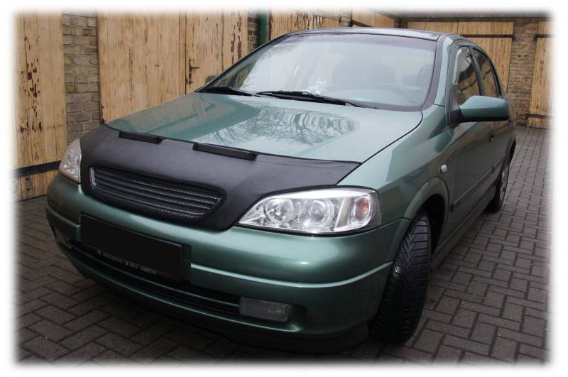 AB-00138 AUTO-BRA kompatibel mit Opel Astra G Bj. 1998-2005 Haubenbra Steinschlagschutz Tuning Bonnet Bra von Auto-Bra