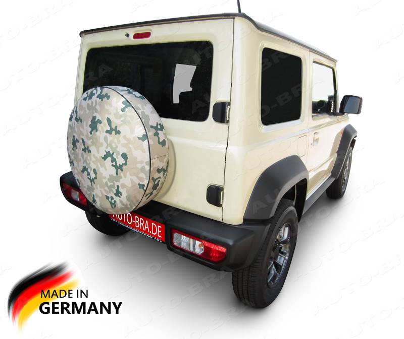 AB3-00555 Wüstentarn Camouflage Flecktarn 68x21 cm Reserveradabdeckung Reifencover Radhülle kompatibel mit Suzuki Jimny Vitara von Auto-Bra