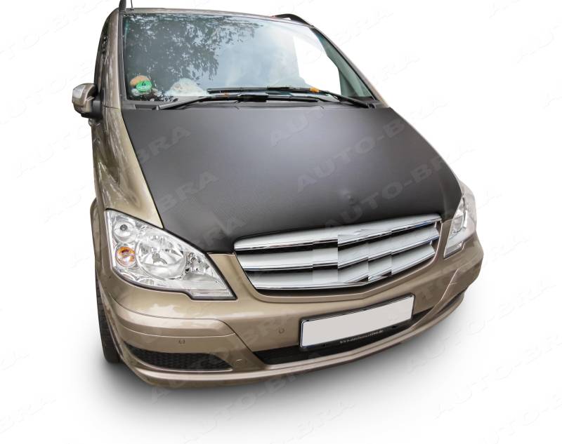 Carbon Optik AB-00277 Vollbra Bonnet Bra für die ganze Motorhaube kompatibel mit Mercedes-Benz MB Vito Viano W639 2003-2014 Haubenbra Steinschlagschutz Tuning von Auto-Bra