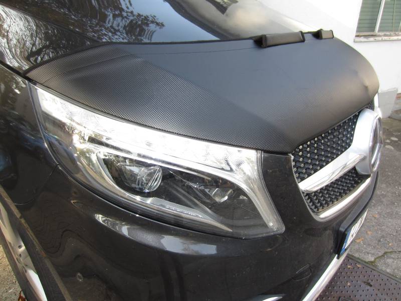 Auto-Bra AB-00645 Carbon Optik kompatibel mit Mercedes-Benz MB V-Klasse Vito Viano ab 2014 W447 Haubenbra Steinschlagschutz Tuning Bonnet Bra von Auto-Bra