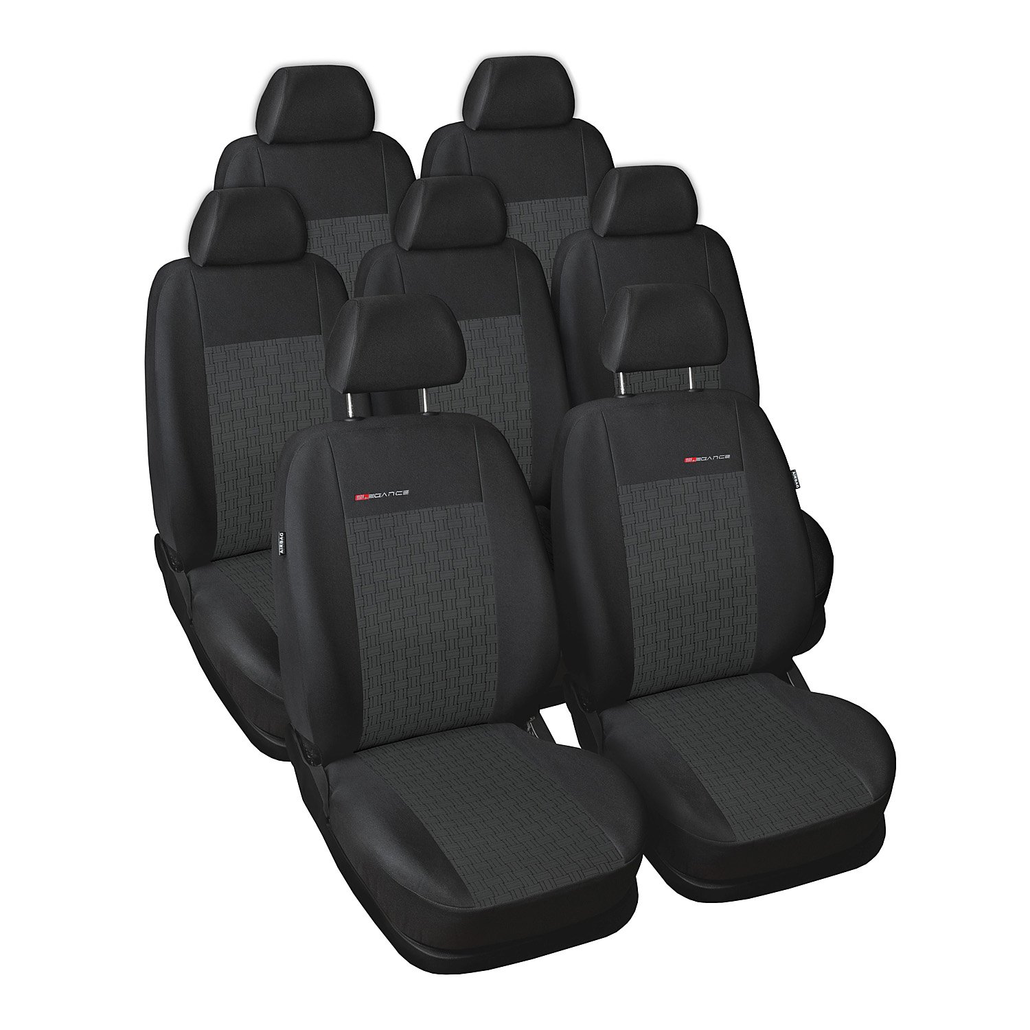 Auto-Dekor 317-p1 | Maß Grau | Set Komplettset 7-Sitze | Sitzbezüge Sitzbezug Schonbezug Schonbezüge Autoschonbezug Autositzbezug Sitzauflagen Sitzschutz Elegance von AUTO-DEKOR