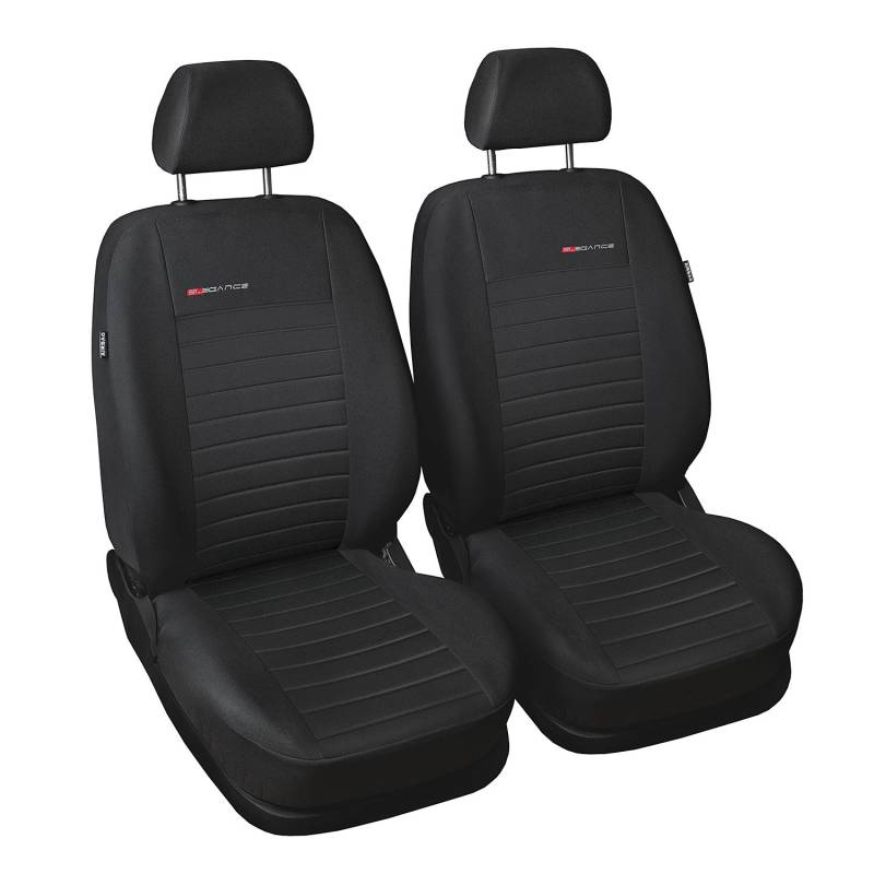 Sitzbezüge Autositzbezug Komplettset Universal Grau,Elegance, kompatibel mit Toyota Yaris Front 1+1 von Auto-Dekor