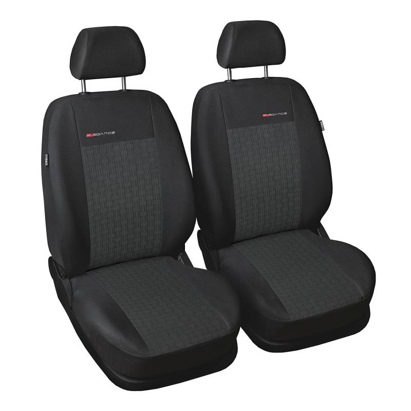 Sitzbezüge Autositzbezug Komplettset Universal Grau,Elegance, kompatibel mit Volkswagen Tiguan Front 1+1 von Auto-Dekor