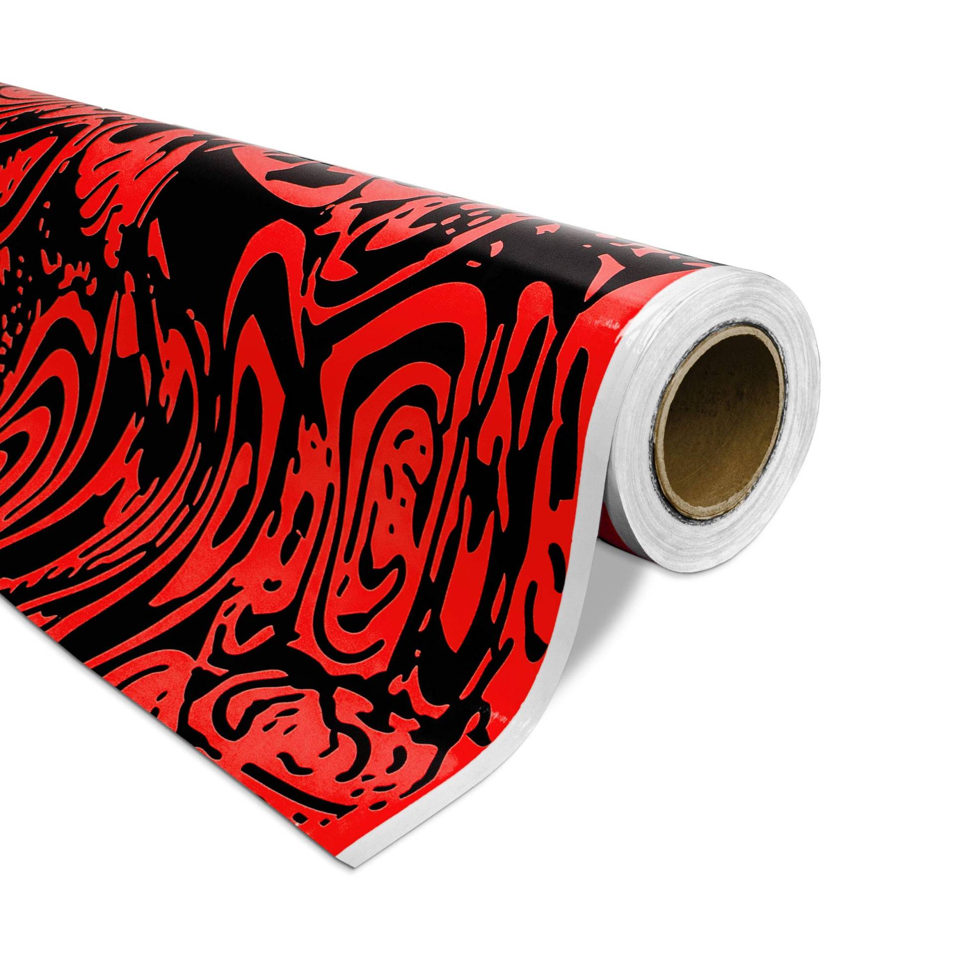 Auto-Dress Erlkönig Auto-Folie mit Luftkanal-Technik für 3D Car-Wrapping - Tarnfolie für Prototypen (200x150cm, Farbe: Schwarz-Rot, Finish: Matt) von Auto-Dress