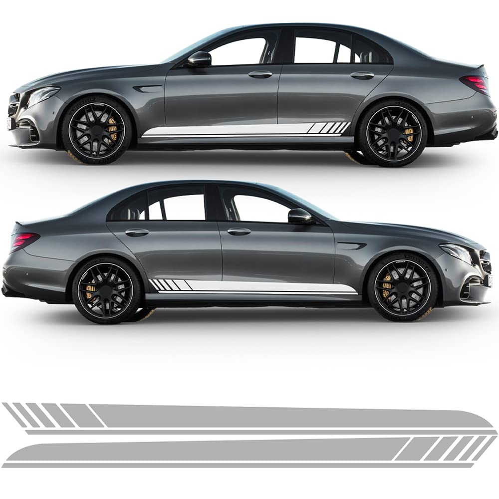 Auto-Dress Seitenstreifen Aufkleber Set/Dekor passend für Mercedes E-Klasse W213 - Motiv: AMG Original (154 Mid Blue) von Auto-Dress