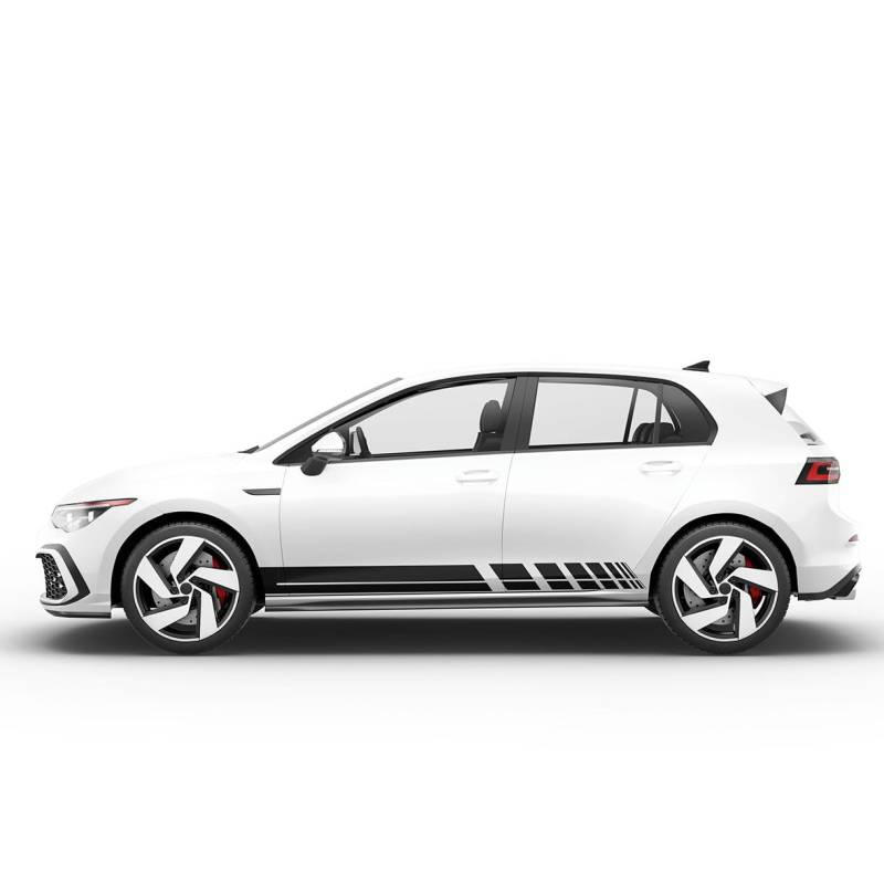 Auto-Dress Seitenstreifen Aufkleber Set/Dekor passend für VW Golf (246 Red Flame) von Auto-Dress