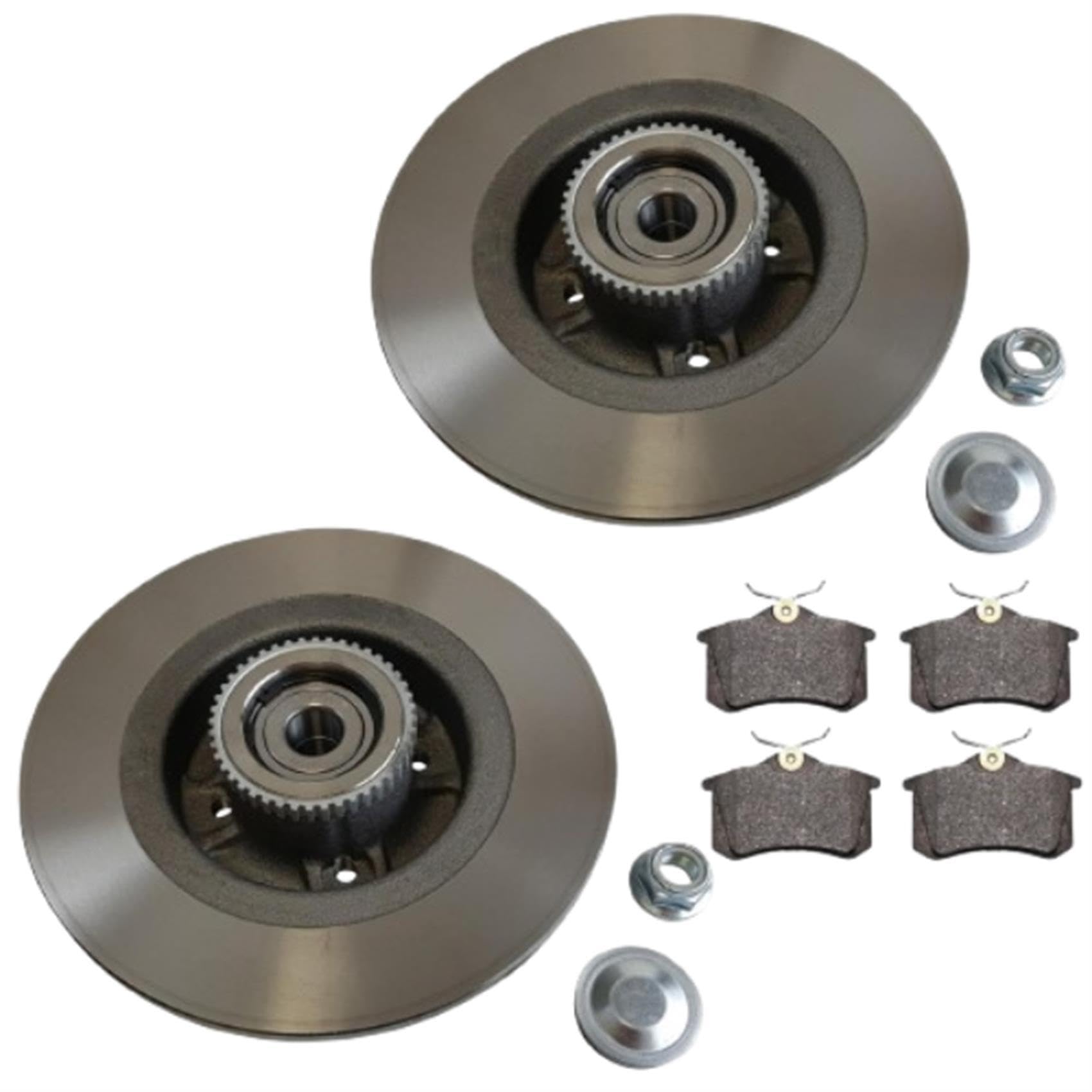 2x Bremsscheibe Radlager ABS-Sensorring 1x Bremsbelagsatz hinten Hinterachse links rechts 2x Bremsscheibe Radlager ABS-Sensorring 1x Bremsbelagsatz hinten Hinterachse links rechts von Auto-GH
