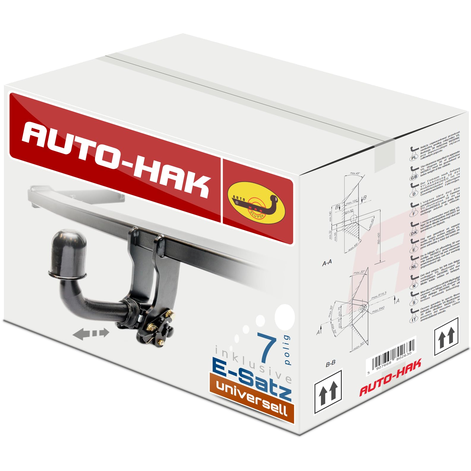 NEU Anhängerkupplung AHK abnehmbar horizontal von der Firma Auto-Hak für Peugeot 206 CC Coupe/Cabrio 2 Türer 10.1998-2009 mit 7-polig Universal-Elektrosatz/E-Satz von Auto-Hak