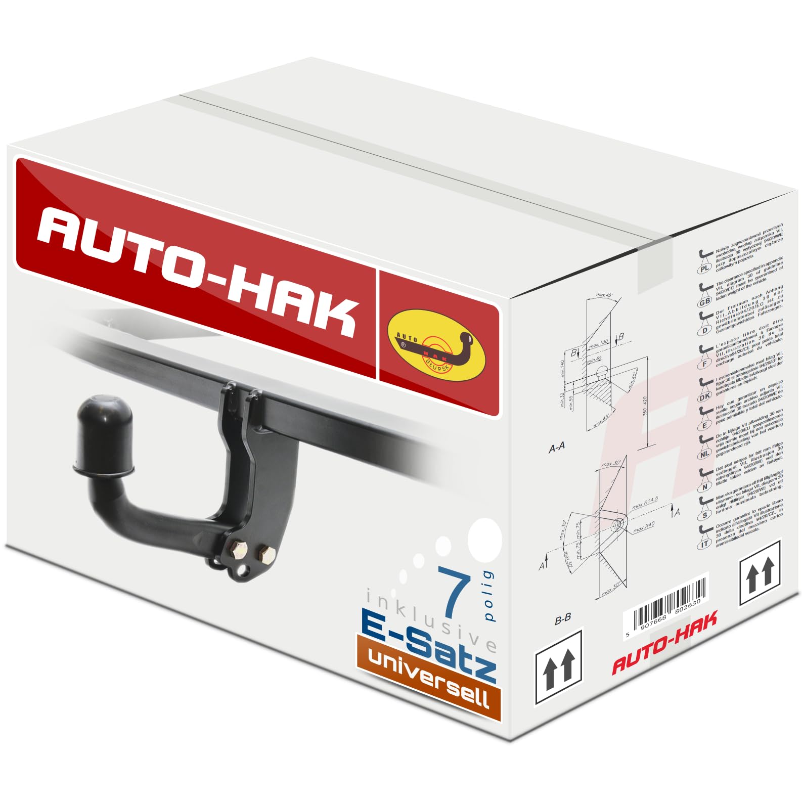 NEU Anhängerkupplung AHK starr von der Firma Auto-Hak für Citroen C8 Minivan 09.2002-10.2005 mit 7-polig Universal-Elektrosatz/E-Satz von Auto-Hak