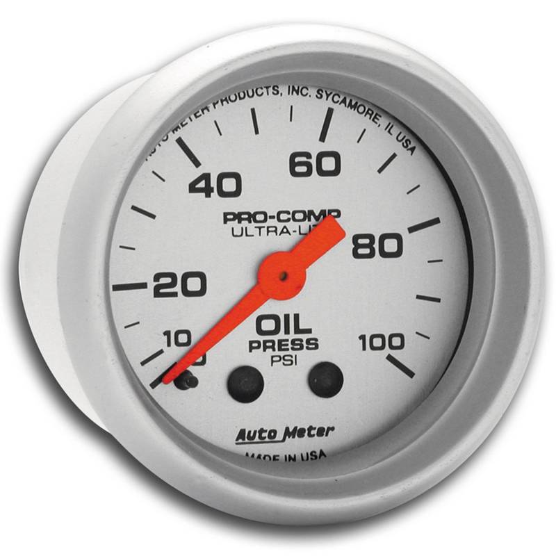Auto Meter 4321 Ultra-Lite Mechanisches Öldruckmanometer Regular, 2,3 Zoll von AUTO METER
