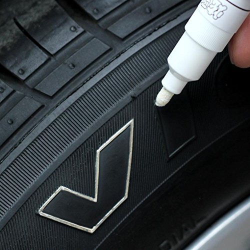 Tyre Marking Pen Paint Raised Rubber White Wall Sport Racing car Look von Auto-Power