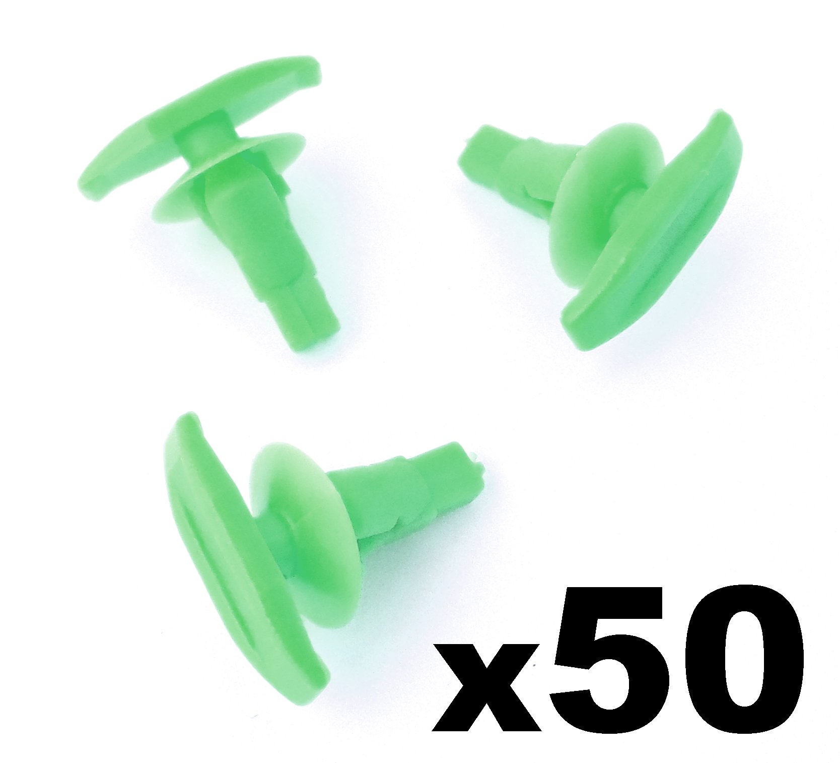 50x Plastik Wetter Streifen & Gummi Türdichtung Clips, Tür Dichtung Clip - Um ein 6mm Loch passen von Clips Und Klammern