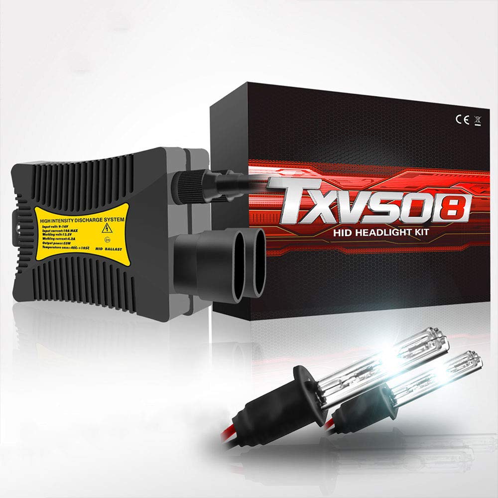 H1 55 W Xenon Lampen Brenner, Xenon HID Conversion Kit Scheinwerfer für Auto Fahrzeug Ersatz Halogenlampe Set, 5000K/6000K/8000K/10000K/12000K（2Pcs 12V）,5000K von Auto parts