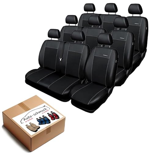 TRAFIC Sitzbezüge nach Maß Autoplanen perfekte Passform Schonbezüge Sitzschoner Velour + Strickpolster ®Auto-schmuck (Trafic III 3x1,3,3 schwarz) von Auto-schmuck so einfach so kreativ