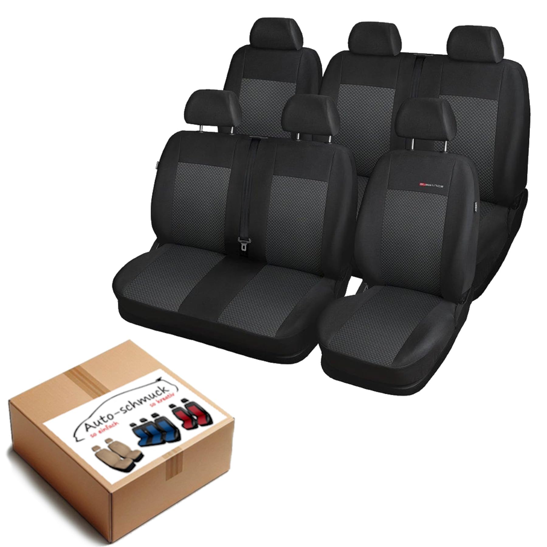 Transit Sitzbezüge nach Maß Autoplanen perfekte Passform Schonbezüge Sitzschoner Velour + Strickpolster ®Auto-schmuck (VII Bus 6 p3) von Auto-schmuck so einfach so kreativ