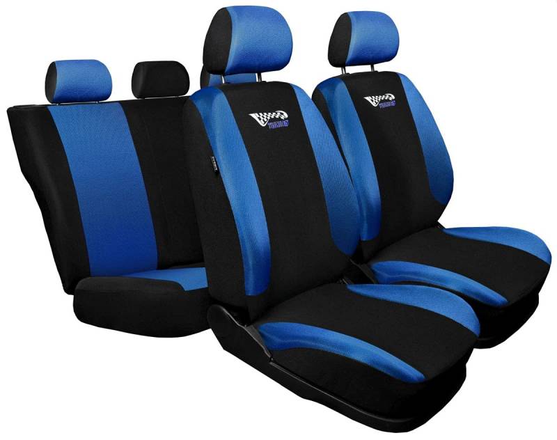 Universal Sitzbezüge Schonbezüge Sitzschoner Velour + Strickpolster oder Öko-Leder + künstliches Wildleder ®Auto-schmuck (Tuning blau) von Auto-schmuck so einfach so kreativ