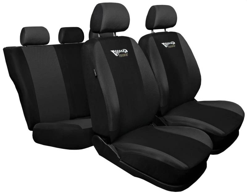 Universal Sitzbezüge Schonbezüge Sitzschoner Velour + Strickpolster oder Öko-Leder + künstliches Wildleder ®Auto-schmuck (Tuning grau) von Auto-schmuck so einfach so kreativ
