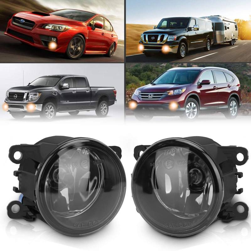 AutoBeeDen Nebelscheinwerfer Kompatibel mit CITROËN DACIA FIAT FORD JAGUAR MAZDA NISSAN OPEL PEUGEOT PORSCHE RENAULT SUZUKI (Schwarz 1 Paar) von AutoBeeDen