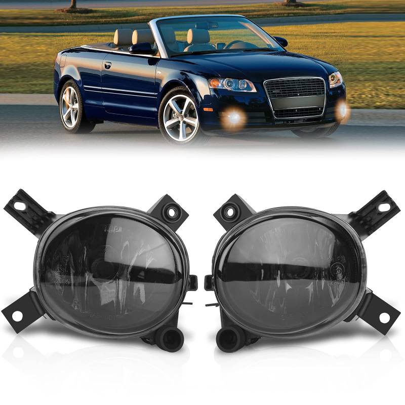AutoBeeDen Nebelscheinwerfer kompatibel mit Audi A4 A3 S3, 8EC 8ED 8H7 8HE 8P1 8PA 8P7, V-System S-Linie Stoßstange Version, 05/2003-05/2013 (Schwarz Objektiv) von AutoBeeDen