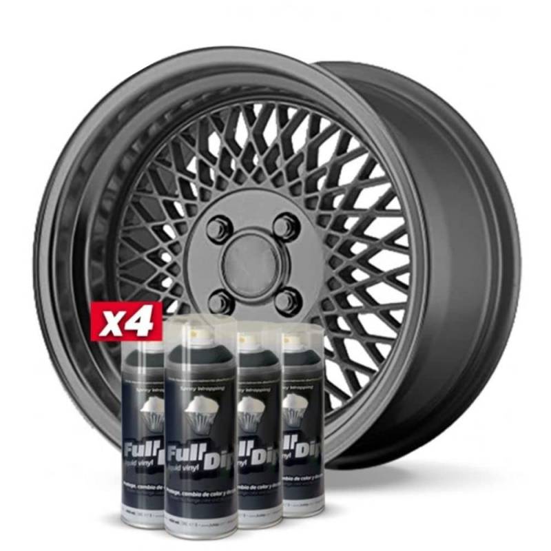 AutoFullCar 4 Pack Full DIP METALLIC Anthracite von AutoFullCar