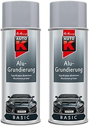 AUTO-K KWASNY 233 060 Basic Alu-Grundierung Grau Spray 400ml (Packung mit 2) von AutoK
