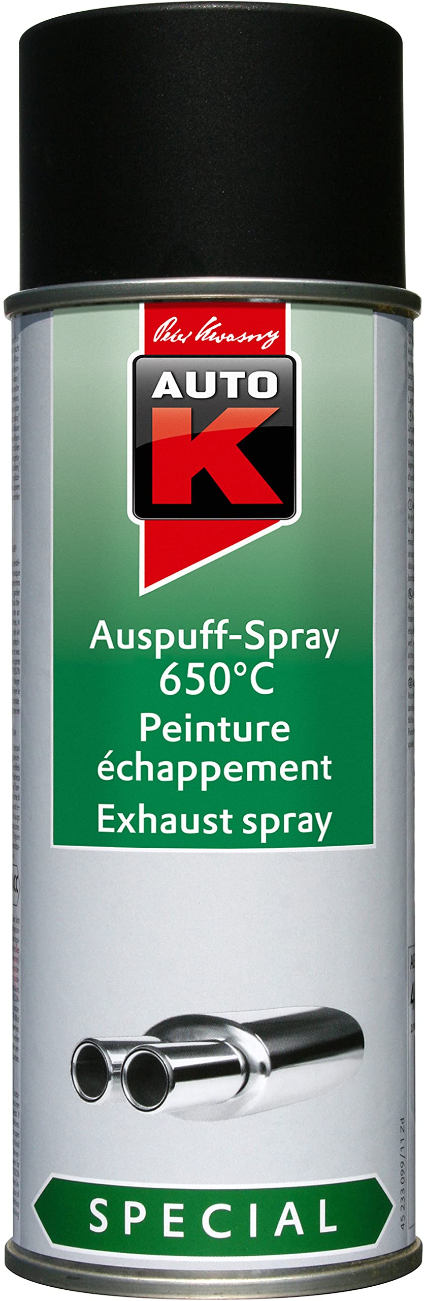 AutoK KWASNY 233 099 Special Auspuff-Spray schwarz 650°C Lackspray 400ml von Auto K