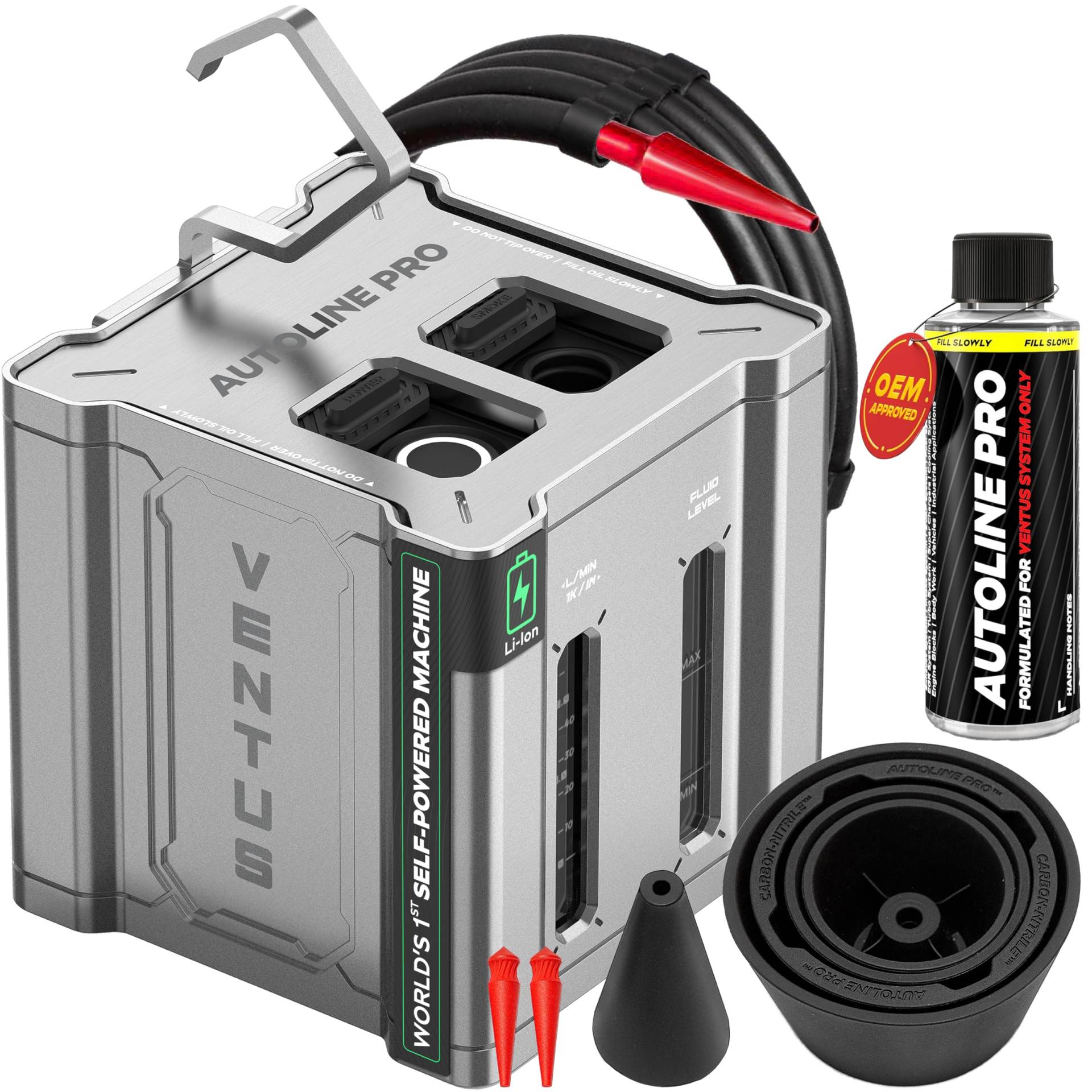 AutoLine Pro Automotive Ventus Rauchmaschine Lecktester EVAP Vakuum – weltweit führende selbstbetriebene Li-Ion-Akkueinheit – OEM geruchloser Fulid hält 500 Tests – eingebauter Luftkompressor – AutoLine Pro Automotive Ventus Rauchmaschine Lecktester EVAP Vakuum – weltweit führende selbstbetriebene Li-Ion-Akkueinheit – OEM geruchloser Fulid hält 500 Tests – eingebauter Luftkompressor – von AutoLine Pro