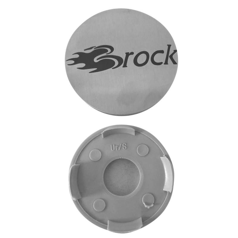 4 Stück Original Brock Nabendeckel 55mm 4er Satz 4er Set Felgendeckel Nabenkappen Nabenabdeckung Radnabendeckel Raddeckel EM88 (Edelstahl Matt) von AutoPremiumTeile