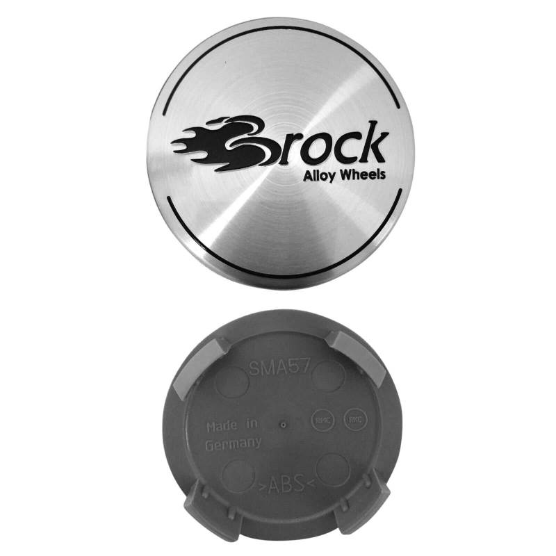4 Stück Original Brock Nabendeckel 57mm Edelstahl Glänzend EM147 4er-Set Nabenkappen Felgenkappen Radnabenkappen Nabenabdeckungen Felgennabenabdeckungen Radnabenabdeckungen Felgennabendeckel Raddeckel von AutoPremiumTeile