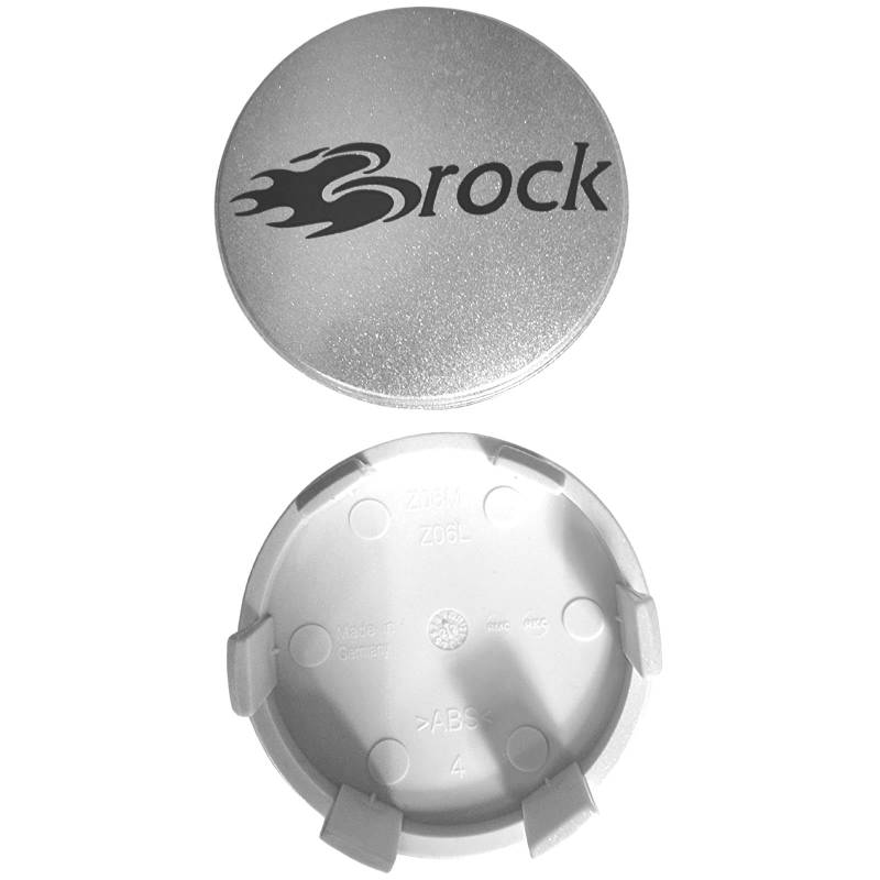 4 Stück Original Brock Nabendeckel 60mm 4er Satz 4er Set Felgendeckel Felgenkappen Nabenkappen Nabenabdeckung Radnabendeckel Raddeckel (Silber Glänzend - EM91) von AutoPremiumTeile