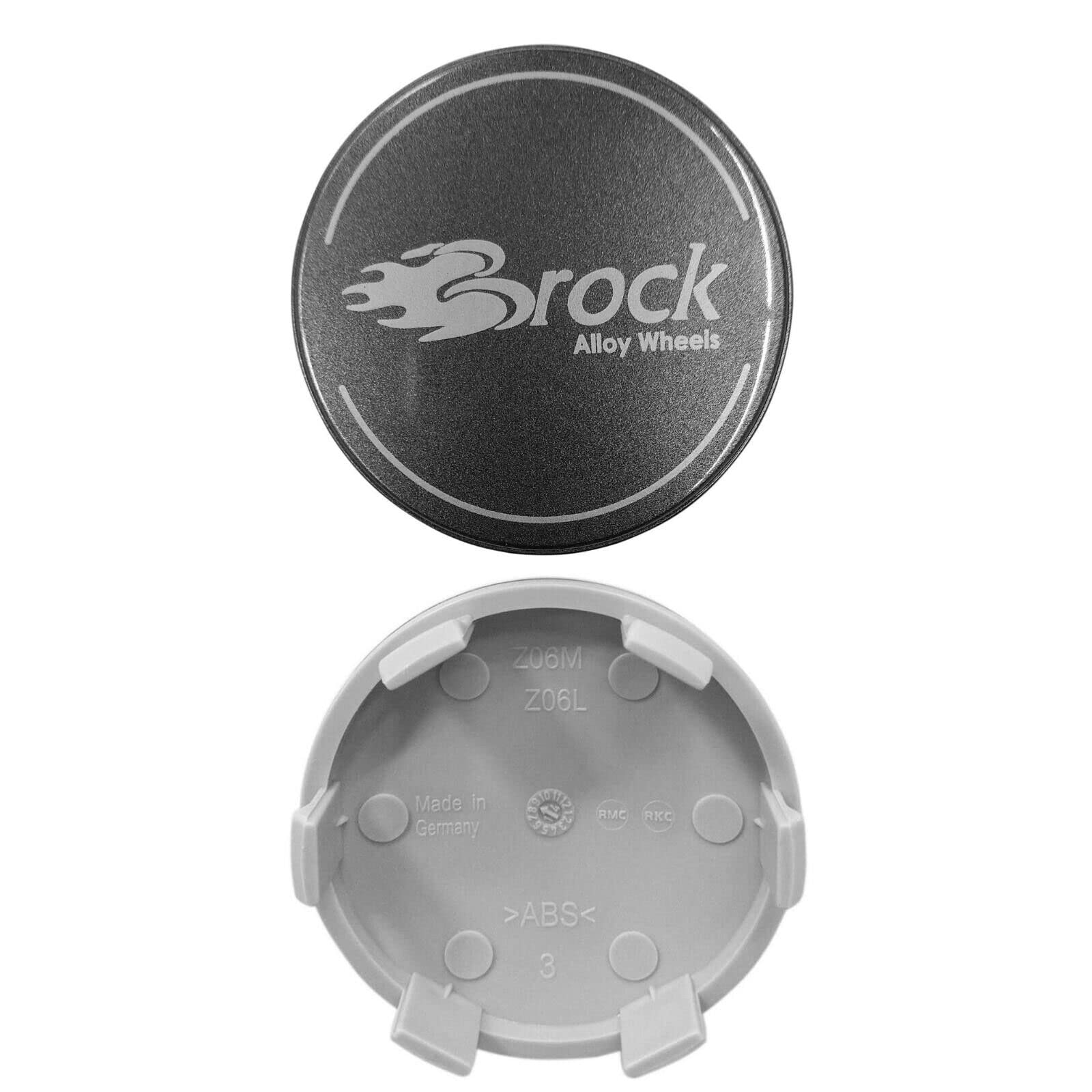 4 Stück Original Brock Nabendeckel 60mm 4er Satz 4er Set Felgendeckel Felgenkappen Nabenkappen Nabenabdeckung Radnabendeckel Raddeckel EM126 (Grau Glänzend) von AutoPremiumTeile