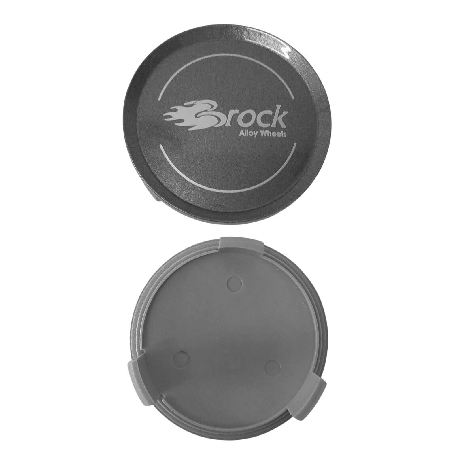 4 Stück Original Brock Nabendeckel 75mm 4er Satz 4er Set Felgendeckel Felgenkappen Nabenkappen Nabenabdeckung Radnabendeckel Raddeckel EM127 (Grau Glänzend (3-Krallen)) von AutoPremiumTeile