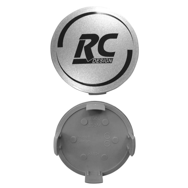 4 Stück Original RC Nabendeckel 75mm 4er Satz 4er Set Felgendeckel Felgenkappen Nabenkappen Nabenabdeckung Radnabendeckel Raddeckel EM158 (Silber Glänzend) von AutoPremiumTeile