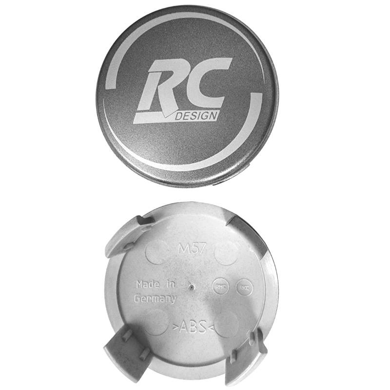 4 Stück Original RC Nabendeckel 57mm Grau Matt EM197 4er-Set Nabenkappen Felgenkappen Radnabenkappen Nabenabdeckungen Felgennabenabdeckungen Radnabenabdeckungen Felgennabendeckel Radnabendeckel von AutoPremiumTeile