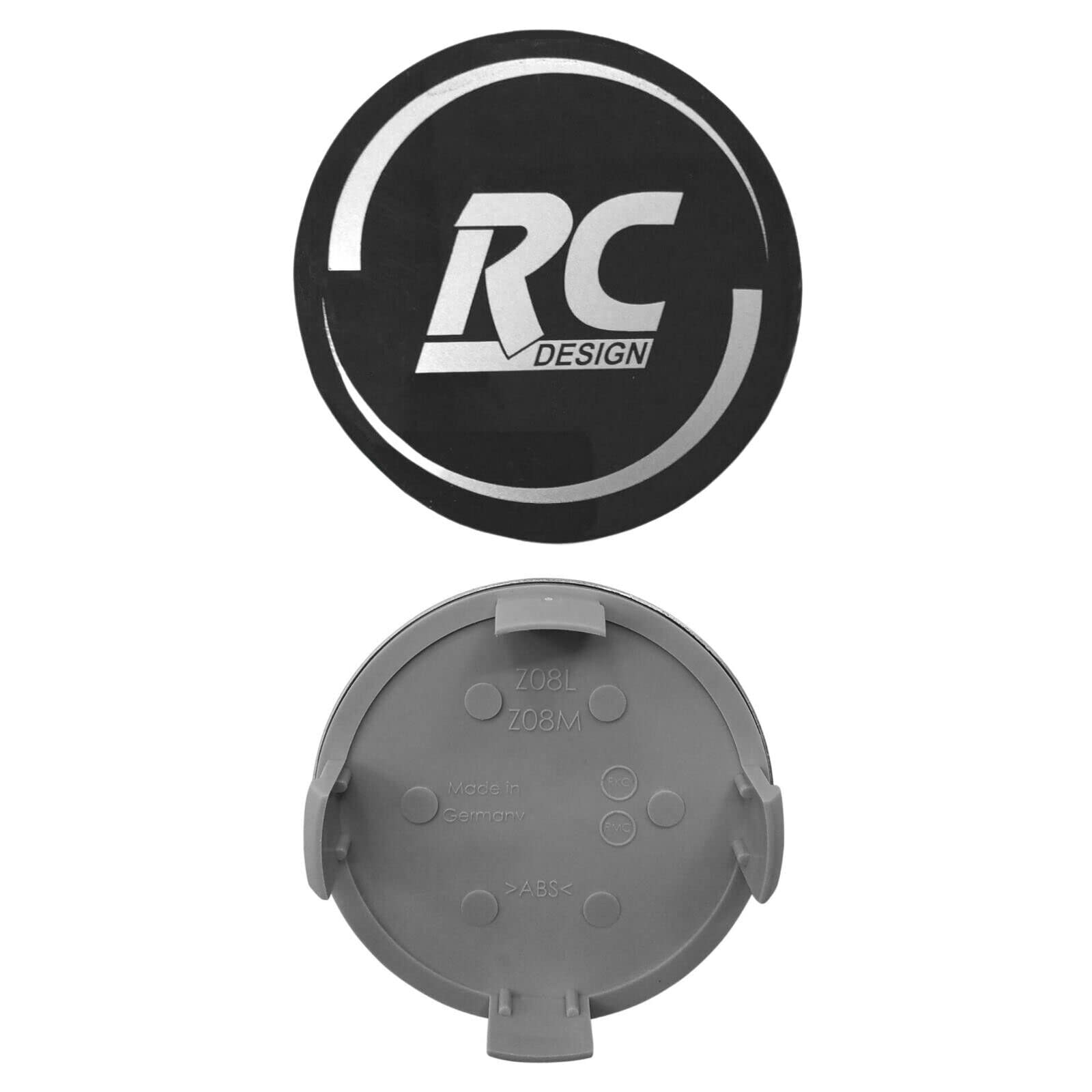 4 Stück Original RC Nabendeckel 75mm 4er Satz 4er Set Felgendeckel Felgenkappen Nabenkappen Nabenabdeckung Radnabendeckel Raddeckel EM194 (Schwarz Glänzend) von AutoPremiumTeile