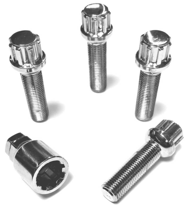Felgenschloss M14x1,5x45mm Kugelbund R14 kompatibel mit Mercedes-Benz 4x silberne Felgenschlösser Felgensicherungen-Set Felgen-Diebstahlsicherung Radsicherungen Radschlösser Radschrauben Radbolzen von AutoPremiumTeile