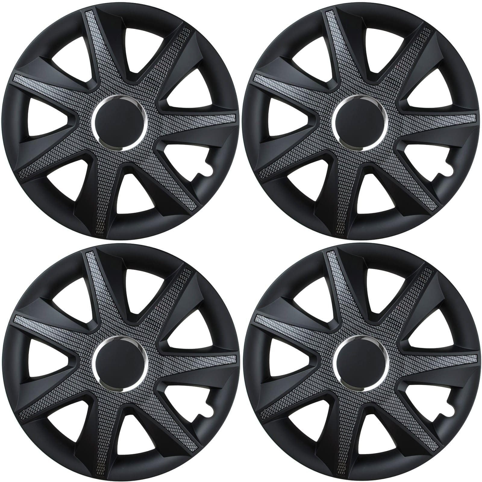 Premium Radkappen 14 Zoll in Schwarz-Carbon-Glänzend mit Chromring 4er-Satz hochwertige Radzierblenden für PKW-Stahlfelgen Radblenden-Zweifarbig Radabdeckungen Raddeckel Zierblenden Zierkappen 4 Stück Premium Radkappen 14 Zoll in Schwarz-Carbon-Glänzend mit Chromring 4er-Satz hochwertige Radzierblenden für PKW-Stahlfelgen Radblenden-Zweifarbig Radabdeckungen Raddeckel Zierblenden Zierkappen 4 Stück von AutoPremiumTeile