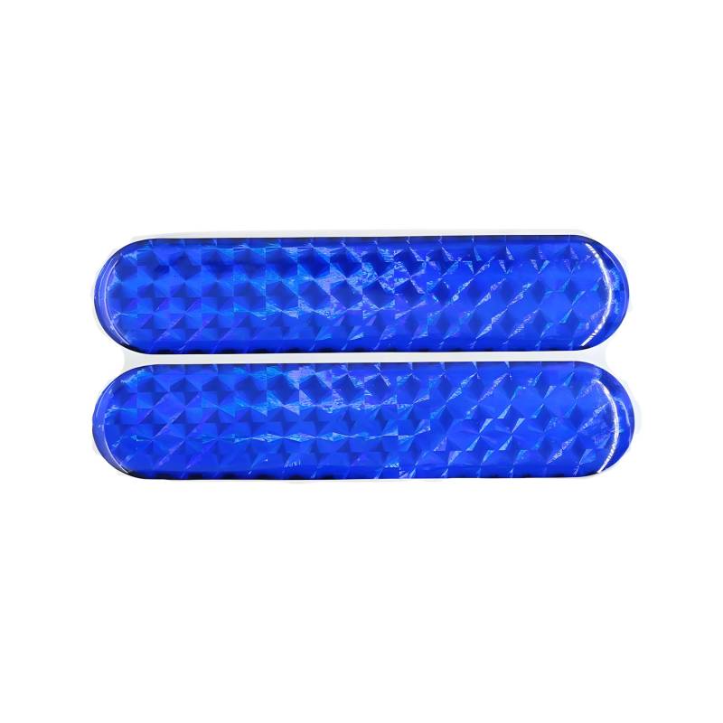 2Pcs Reflektierende Sicherheitswarnung AutoSelbstklebende Reflektoraufkleber Rückstrahler Motorrad Reflektor Motorrad Hinten Fahrrad Reflektoren Kennzeichenhalter Katzenaugen Kennzeichen (Blau) von AutoPrevails